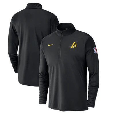 Men's Nike Black Los Angeles Lakers 2024/25 City Edition Authentic Coaches Performance Half-Zip Top