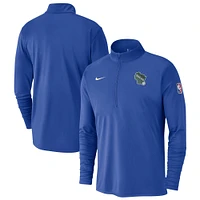 Men's Nike Royal Milwaukee Bucks 2024/25 City Edition Authentic Coaches Performance Half-Zip Top