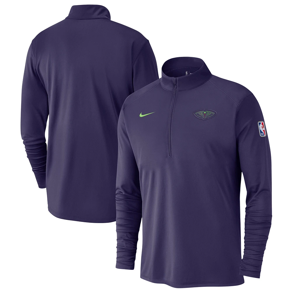 Men's Nike Purple New Orleans Pelicans 2024/25 City Edition Authentic Coaches Performance Half-Zip Top