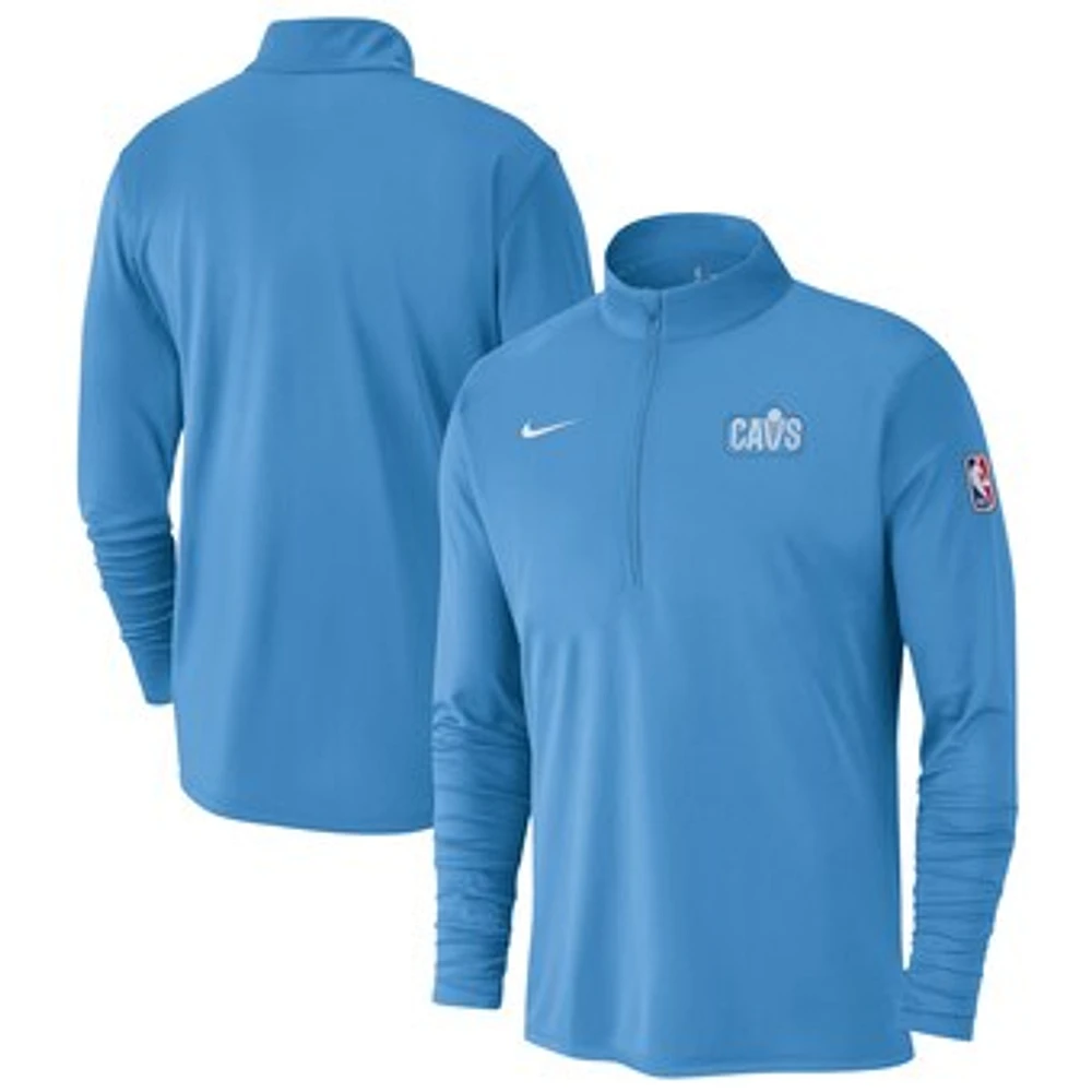 Men's Nike Blue Cleveland Cavaliers 2024/25 City Edition Authentic Coaches Performance Half-Zip Top