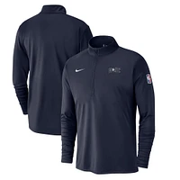 Men's Nike Navy Orlando Magic 2024/25 City Edition Authentic Coaches Performance Half-Zip Top