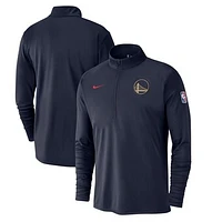 Men's Nike Navy Golden State Warriors 2024/25 City Edition Authentic Coaches Performance Half-Zip Top