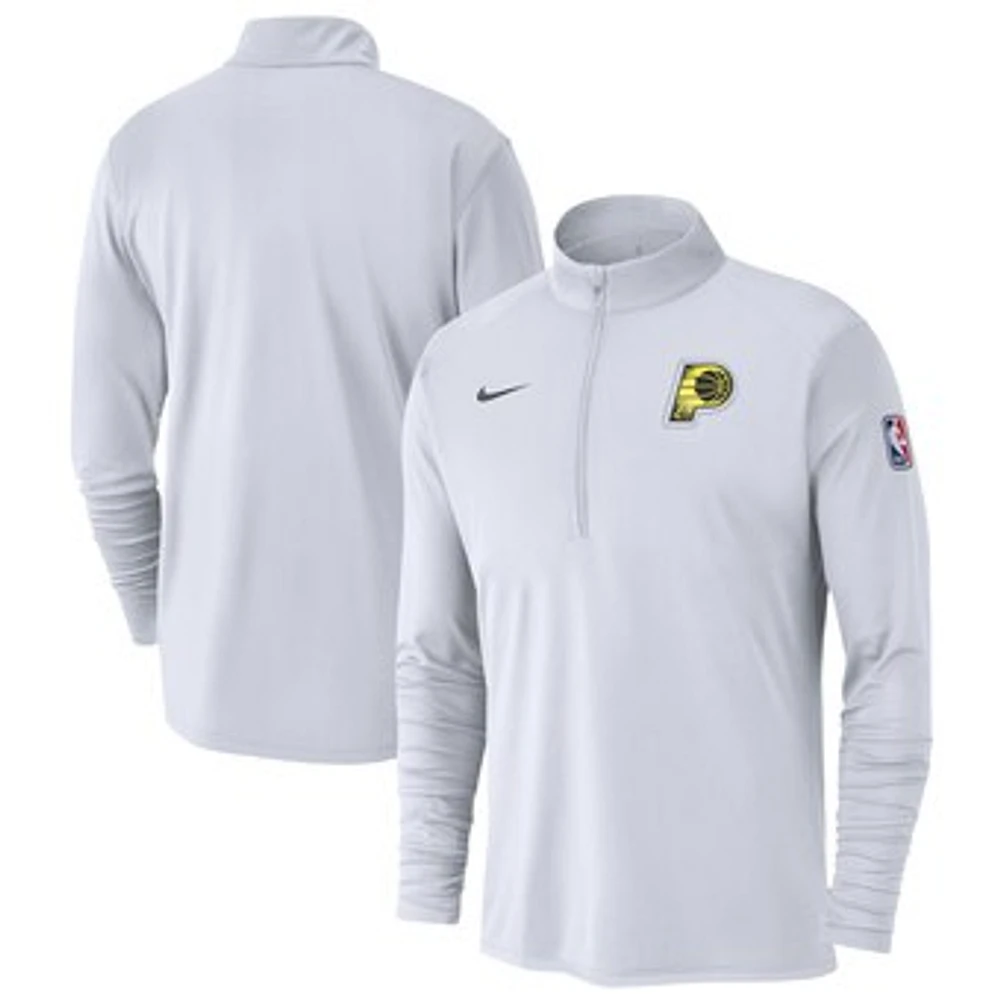 Men's Nike White Indiana Pacers 2024/25 City Edition Authentic Coaches Performance Half-Zip Top