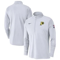 Men's Nike White Indiana Pacers 2024/25 City Edition Authentic Coaches Performance Half-Zip Top