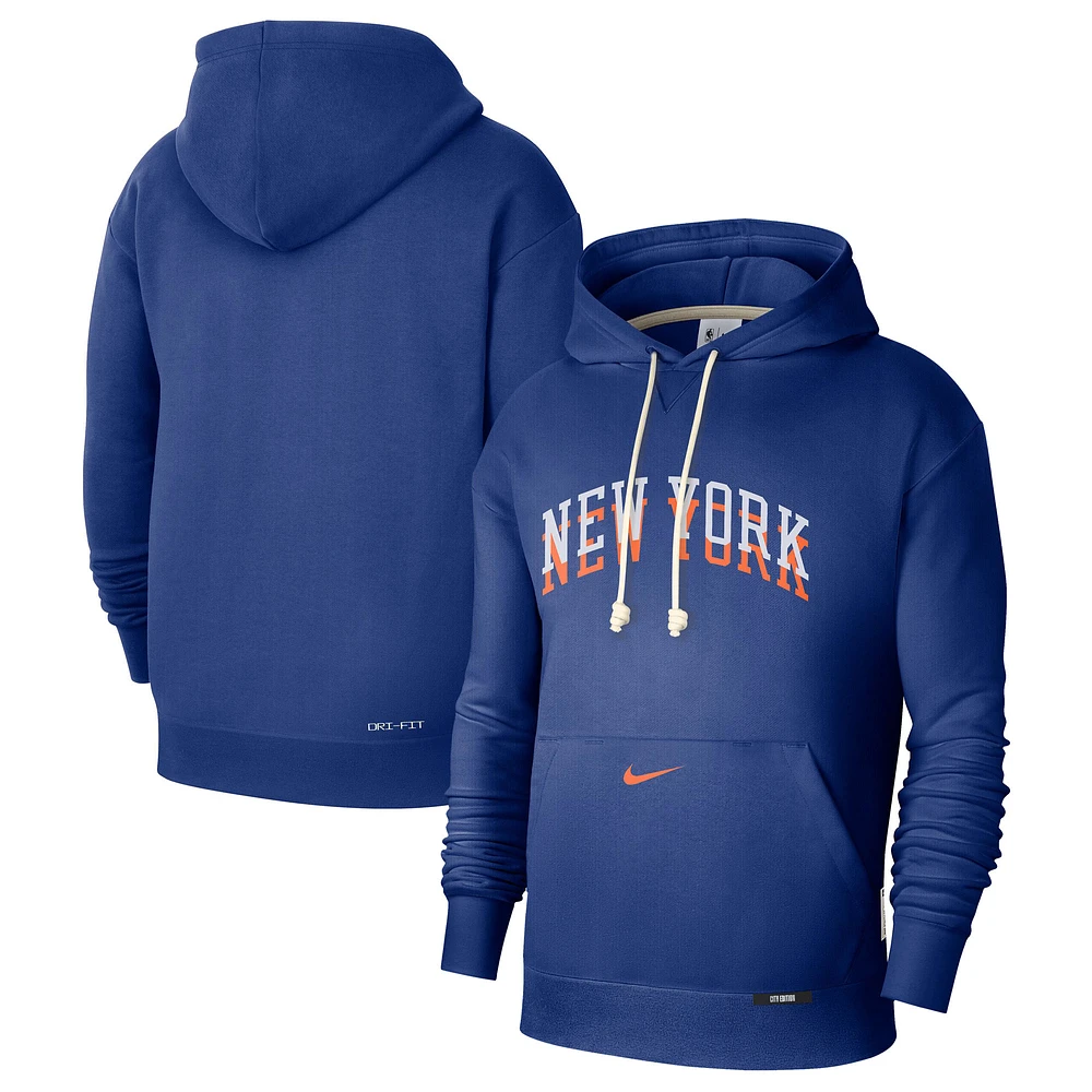 Men's Nike Blue New York Knicks 2024/25 City Edition Courtside Standard Issue Pullover Hoodie