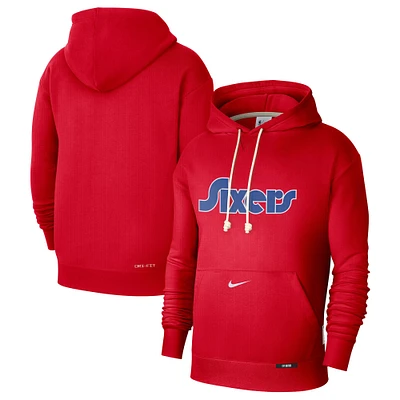 Men's Nike Red Philadelphia 76ers 2024/25 City Edition Courtside Standard Issue Pullover Hoodie