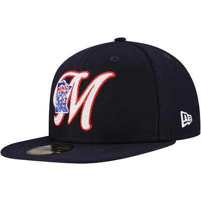 Men's New Era Navy Minnesota Twins  Duo Logo 2.0 59FIFTY Fitted Hat