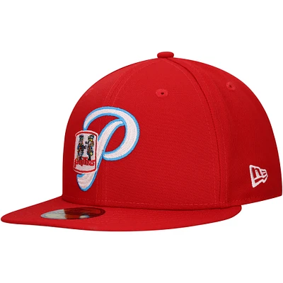 Men's New Era Red Philadelphia Phillies  Duo Logo 2.0 59FIFTY Fitted Hat