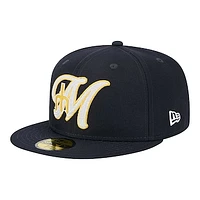 Men's New Era Navy Seattle Mariners  Duo Logo 2.0 59FIFTY Fitted Hat