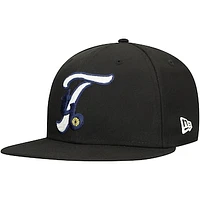 Men's New Era Black Tampa Bay Rays  Duo Logo 2.0 59FIFTY Fitted Hat