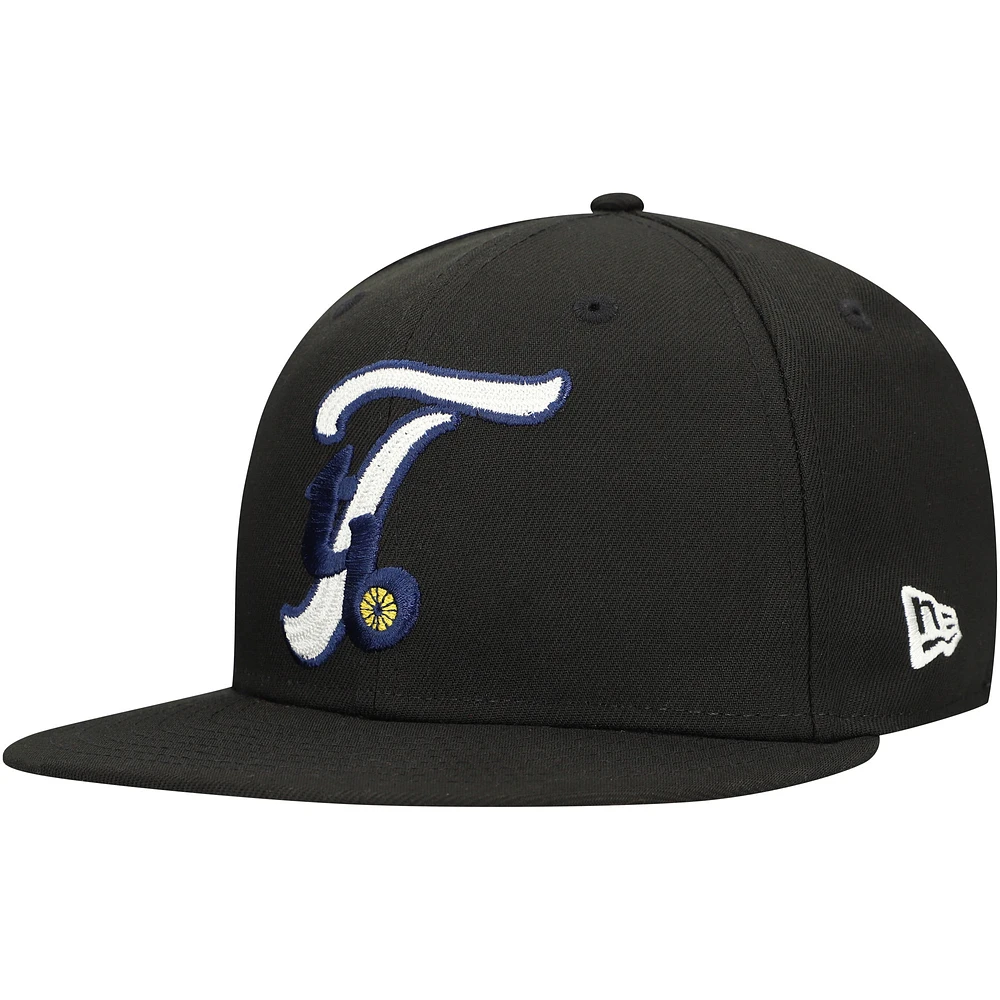 Men's New Era Black Tampa Bay Rays  Duo Logo 2.0 59FIFTY Fitted Hat