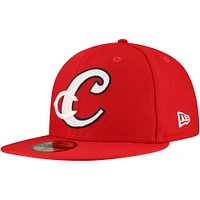 Men's New Era Red Cincinnati Reds  Duo Logo 2.0 59FIFTY Fitted Hat