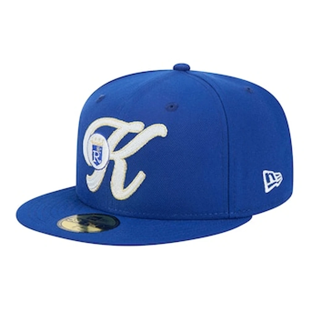 Men's New Era Royal Kansas City Royals  Duo Logo 2.0 59FIFTY Fitted Hat