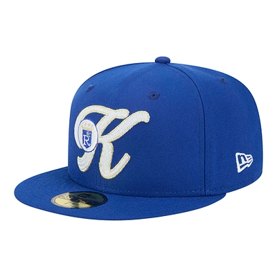 Men's New Era Royal Kansas City Royals  Duo Logo 2.0 59FIFTY Fitted Hat