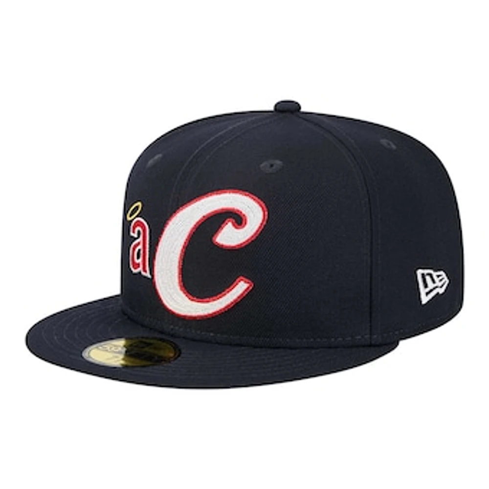 Men's New Era Navy California Angels Cooperstown Collection Duo Logo 2.0 59FIFTY Fitted Hat