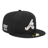 Men's New Era Black Atlanta Braves Troop Chant Camo Undervisor 59FIFTY Fitted Hat