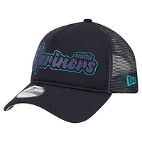 Men's New Era Black Seattle Mariners Retro Bold A-Frame Trucker 9FORTY Adjustable Hat