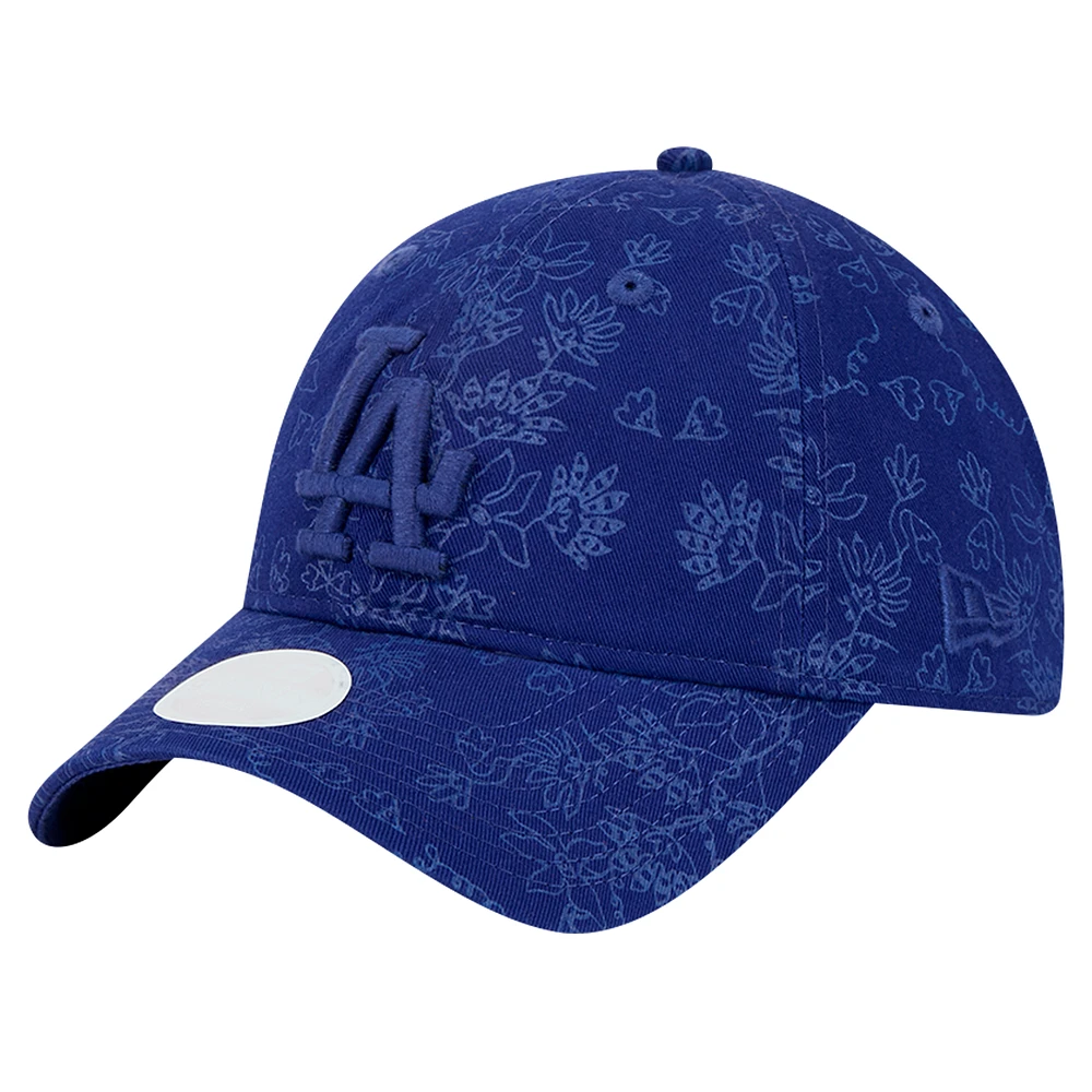 Women's New Era Royal Los Angeles Dodgers Tonal Floral 9TWENTY Adjustable Hat