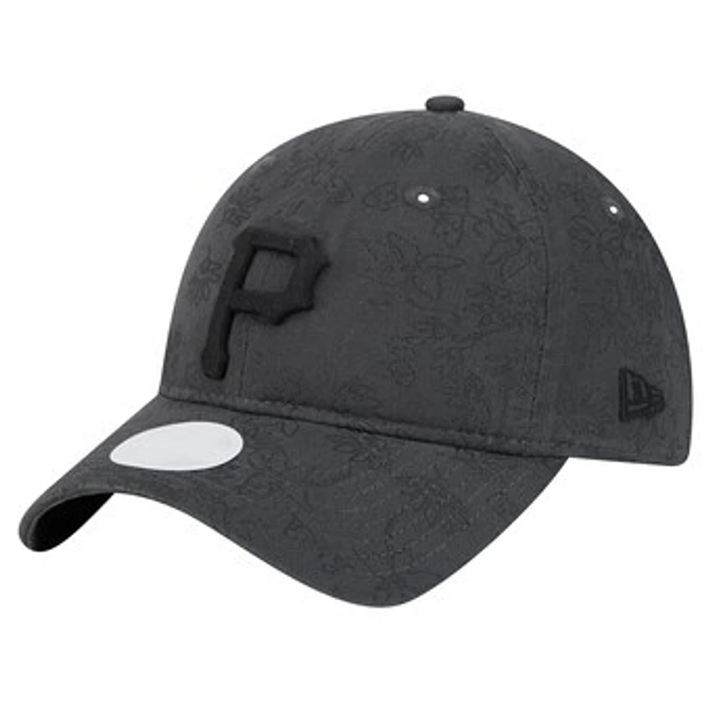 Women's New Era Black Pittsburgh Pirates Tonal Floral 9TWENTY Adjustable Hat