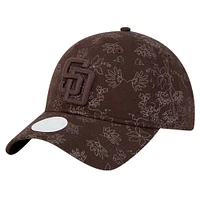 Women's New Era Brown San Diego Padres Tonal Floral 9TWENTY Adjustable Hat