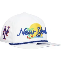 Men's New Era White New York Mets Paradise Golfer Adjustable Hat