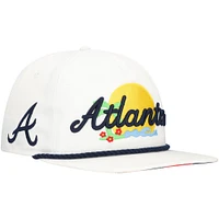 Men's New Era White Atlanta Braves Paradise Golfer Adjustable Hat