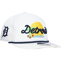 Men's New Era White Detroit Tigers Paradise Golfer Adjustable Hat