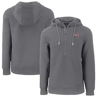Men's Cutter & Buck  Gray UMass Minutemen Roam Eco Half-Zip Pullover Hoodie