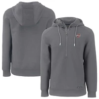 Men's Cutter & Buck  Gray UMass Minutemen Roam Eco Half-Zip Pullover Hoodie