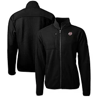 Men's Cutter & Buck  Black UMass Minutemen Cascade Eco Sherpa Fleece Full-Zip Jacket