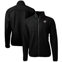 Men's Cutter & Buck  Black UMass Minutemen Cascade Eco Sherpa Fleece Full-Zip Jacket