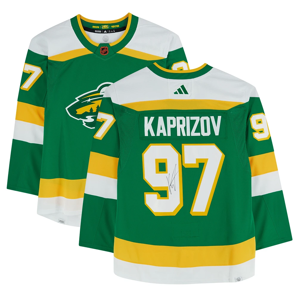 Kirill Kaprizov Minnesota Wild Autographed 2022-23 Reverse Retro adidas Authentic Jersey