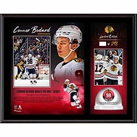 Connor Bedard Chicago Blackhawks NHL Debut 12" x 15" Sublimated Plaque with Game-Used Ice from Debut Game - Limited Edition of 298