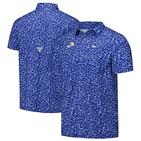 Men's Columbia PFG Royal Los Angeles Rams Super Slack Tide Omni-Wick Button-Up Shirt