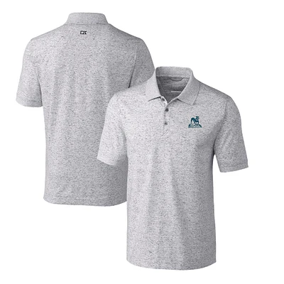 Men's Cutter & Buck Gray Citadel Bulldogs Big Tall Advantage Tri-Blend Space Dye DryTec Polo