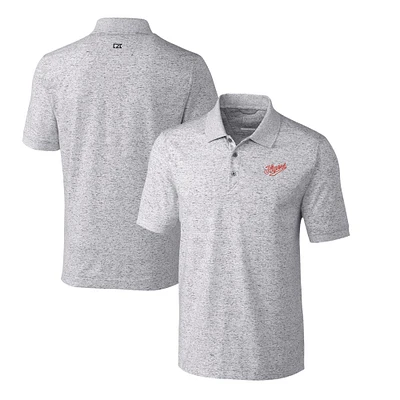 Men's Cutter & Buck Gray Dayton Flyers Big Tall Advantage Tri-Blend Space Dye DryTec Polo