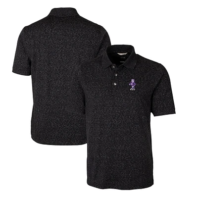 Men's Cutter & Buck Kansas State Wildcats Big Tall Advantage Tri-Blend Space Dye DryTec Polo