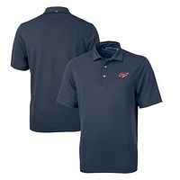 Men's Cutter & Buck Navy Dayton Flyers Big Tall Virtue Eco Pique Recycled DryTec Polo
