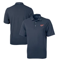 Men's Cutter & Buck Navy Dayton Flyers Big Tall Virtue Eco Pique Recycled DryTec Polo