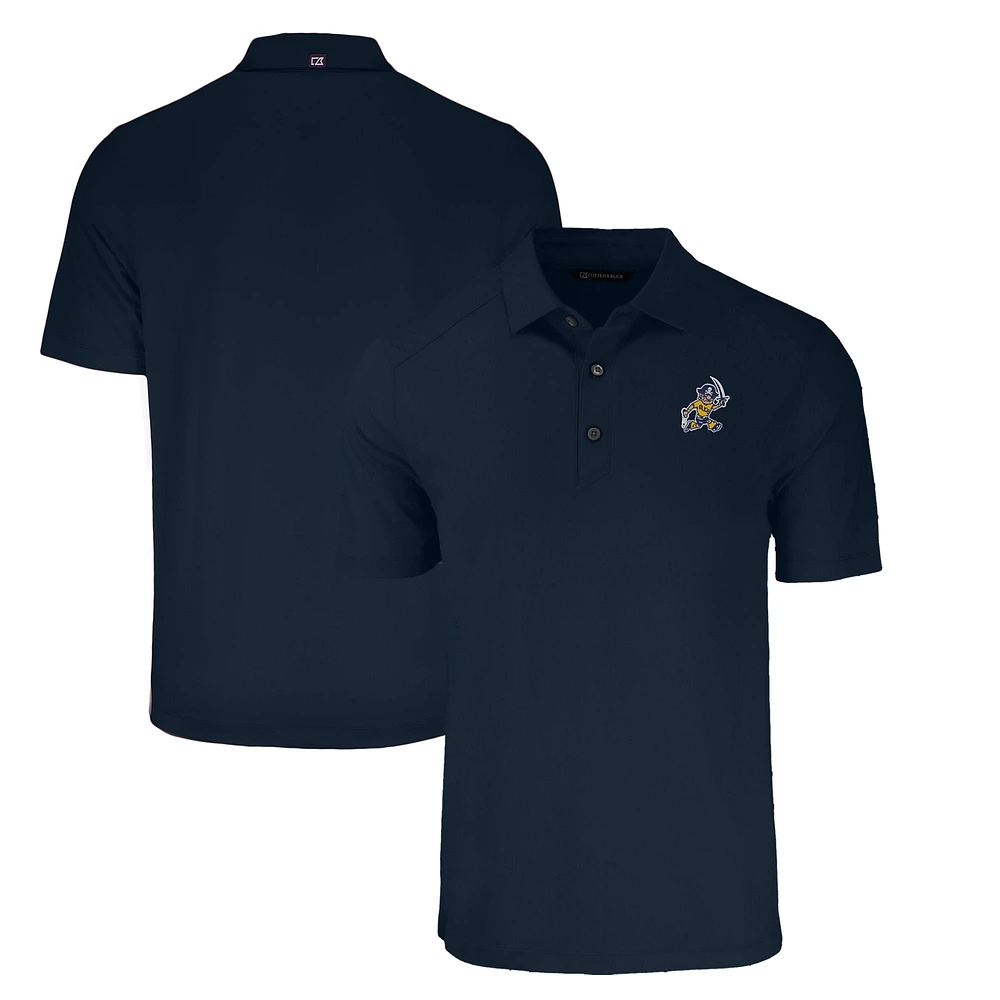 Men's Cutter & Buck Navy ETSU Buccaneers Big Tall Forge Eco Stretch Recycled Polo