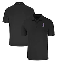 Men's Cutter & Buck Black Kansas State Wildcats Big Tall Forge Eco Stretch Recycled Polo