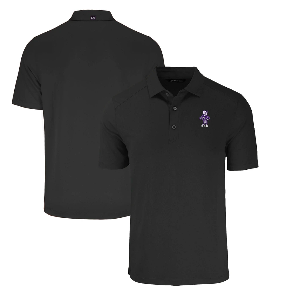 Men's Cutter & Buck Black Kansas State Wildcats Big Tall Forge Eco Stretch Recycled Polo