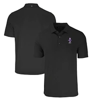 Men's Cutter & Buck Black Kansas State Wildcats Big Tall Forge Eco Stretch Recycled Polo