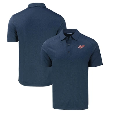 Men's Cutter & Buck Heather Navy Dayton Flyers Big Tall Forge Eco Stretch Recycled Polo