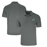 Men's Cutter & Buck Gray Citadel Bulldogs Big Tall Forge Eco Stretch Recycled Polo