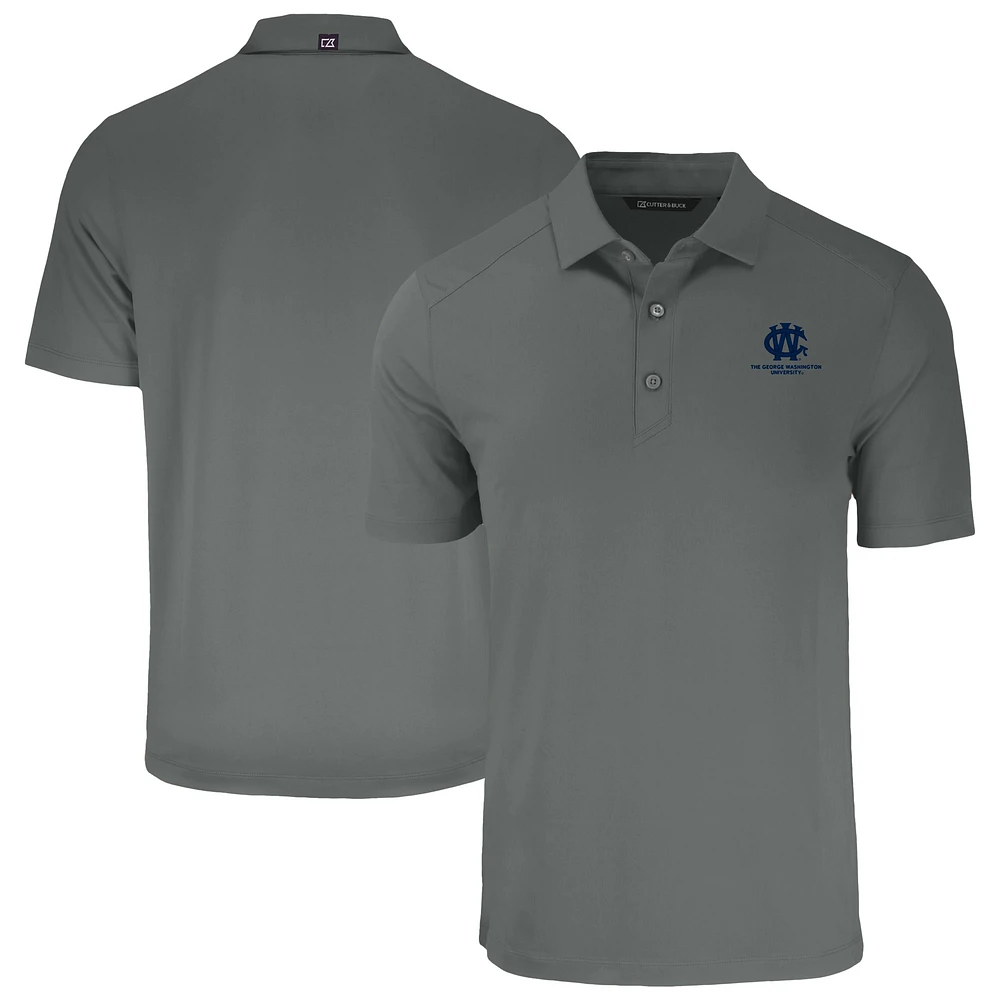 Men's Cutter & Buck Gray George Washington University Big Tall Forge Eco Stretch Recycled Polo