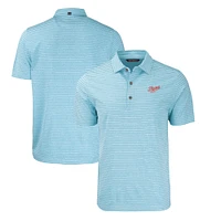 Men's Cutter & Buck Light Blue Dayton Flyers Big Tall Forge Eco Stripe Stretch Recycled Polo