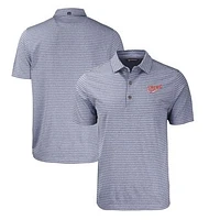 Men's Cutter & Buck Heather Navy Dayton Flyers Big Tall Forge Eco Stripe Stretch Recycled Polo