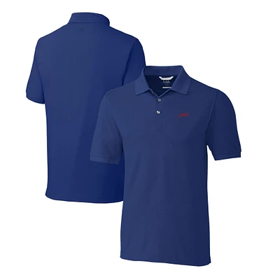 Men's Cutter & Buck Royal SMU Mustangs Big Tall Advantage Tri-Blend Pique DryTec Polo