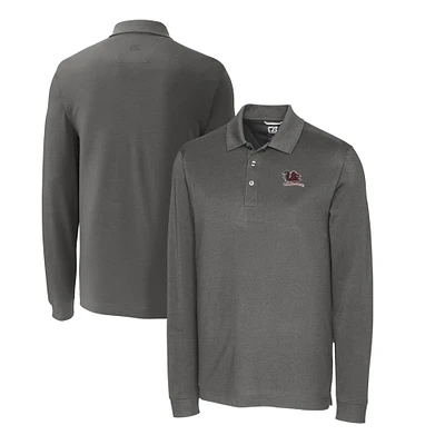 Men's Cutter & Buck South Carolina Gamecocks Big Tall Tri-Blend Pique Long Sleeve DryTec Polo